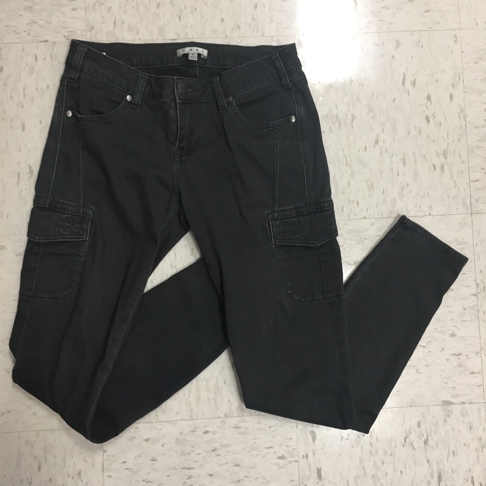 CAbi Black Bittersweet Cargo Skinny Jean 962 -sz 4